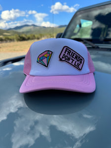 Friends Don’t Lie Pink Trucker Hat