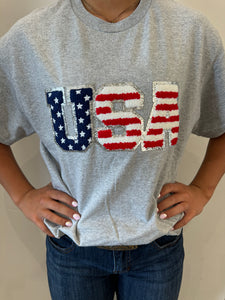 USA Chenille Patch Tshirt